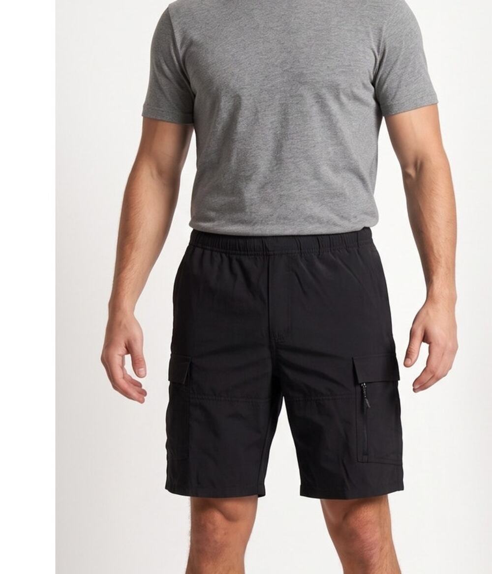 H&M Regular Fit Coupe Standard Black Small Mens Cargo Shorts